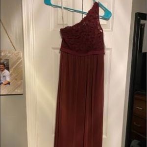 David’s Bridal Junior Bridesmaid Dress Wine